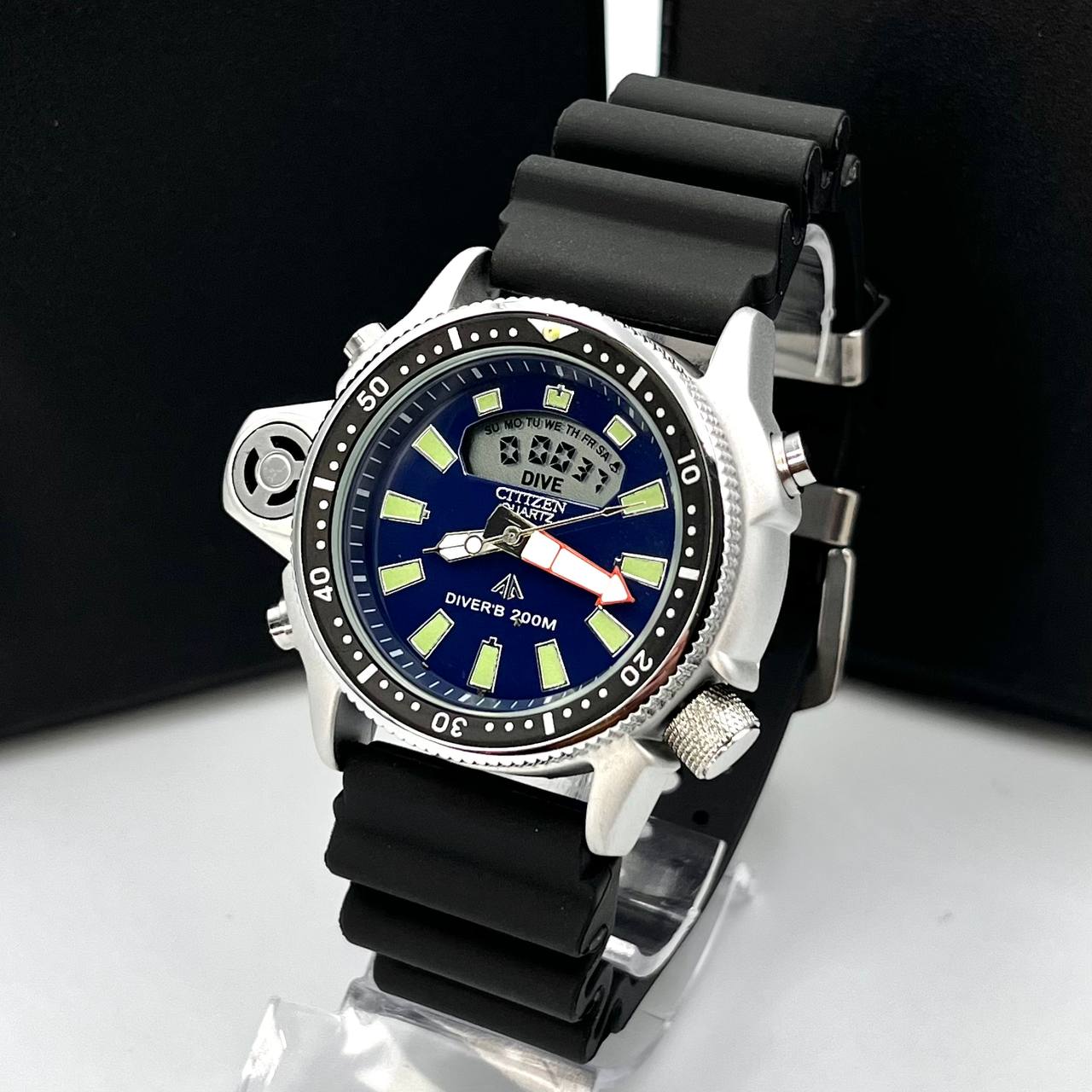 Relógio Citizen Aqualand serie prata azul c/ caixa a prova dagua - Imagem 5